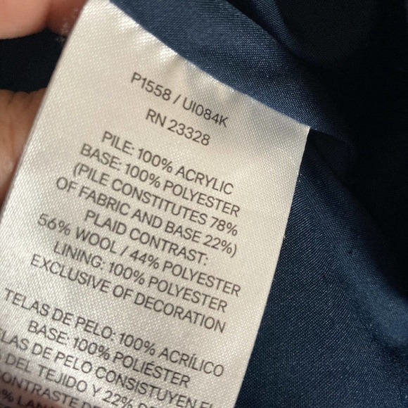 Pendleton Fuzzy Sherpa Fuzzy Zip Jacket Long Sleeve Dark Blue Women's Size Large - Picture 11 of 12